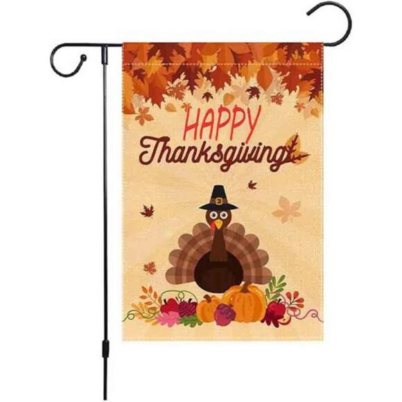 Fall Thanksgiving Small Garden Flag 12x18 Inch Vertical Double Sided - Picture 8 of 8